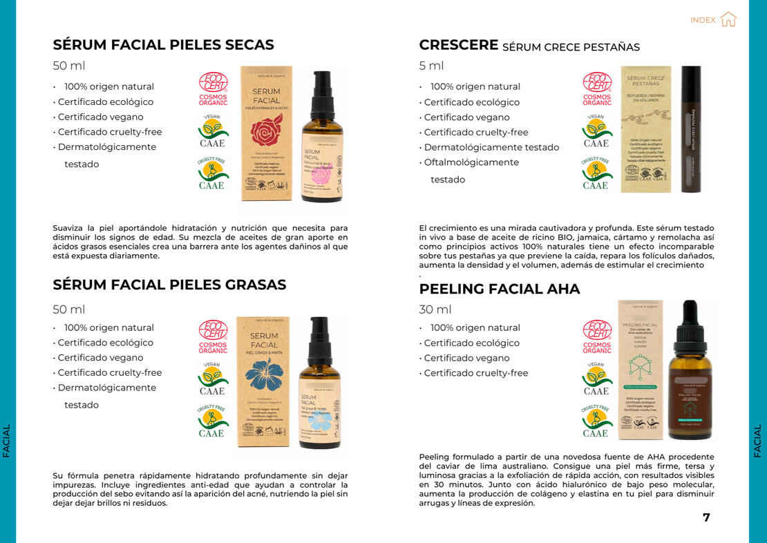 Algunos de nuestros productos y sus propiedades